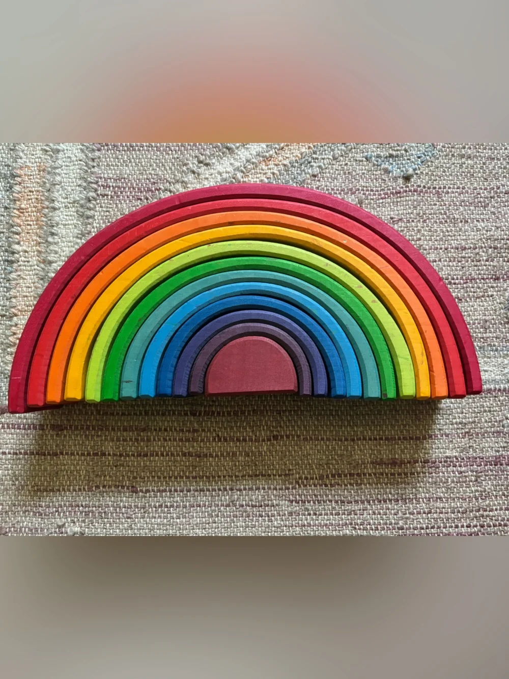 Grimm’s large wooden rainbow stacker